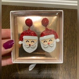 Santa Christmas Large Jewel Statement Earrings Women’s Jewelry BRAND NEW